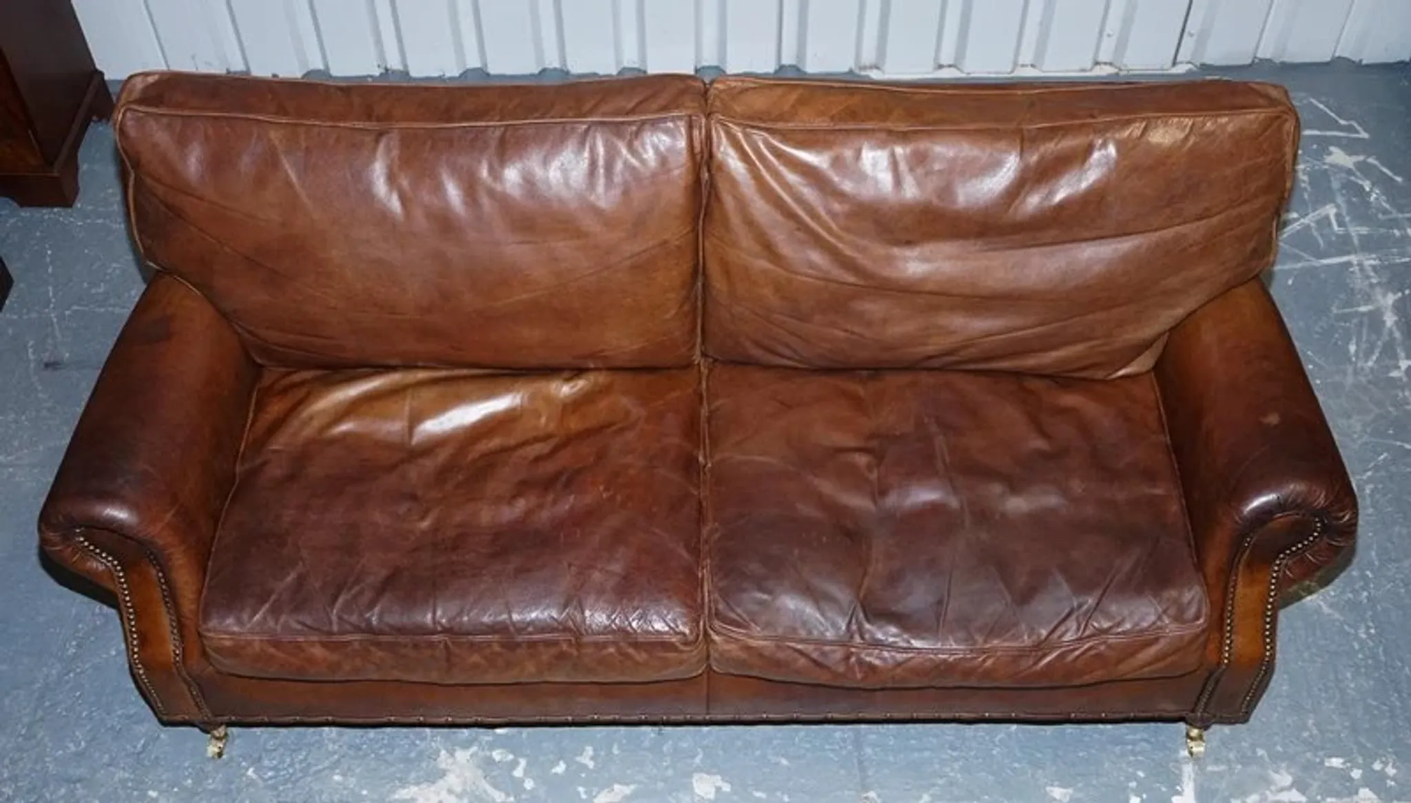 Balmoral 3-Seater Leather Sofa in Heritage Brown by Halo