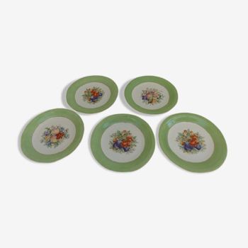 Porcelain plates decoration fruits Limoges