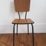 Brown formica chair with black structure