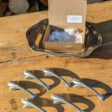 Vintage silver metal knife holders