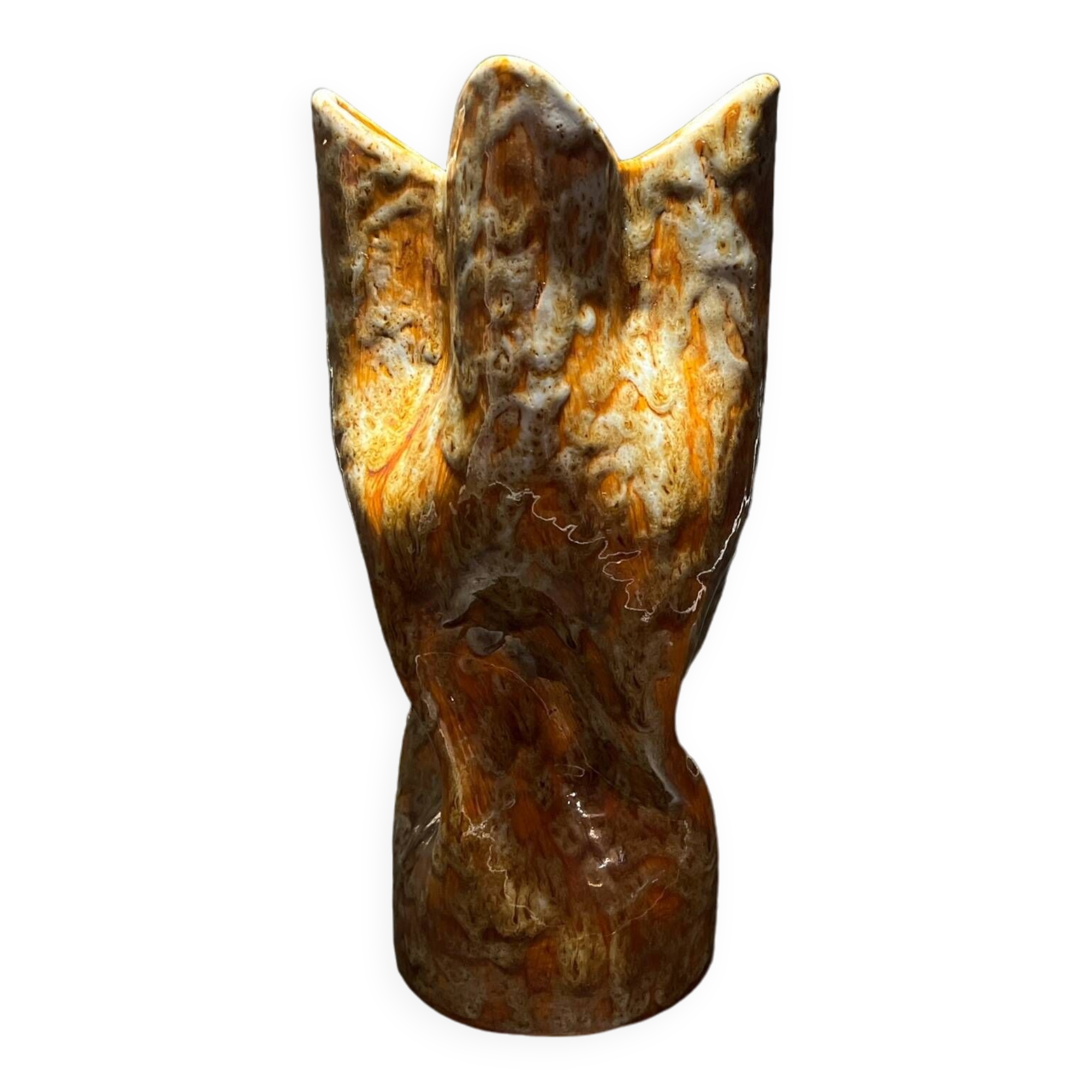 Vase orange en céramique