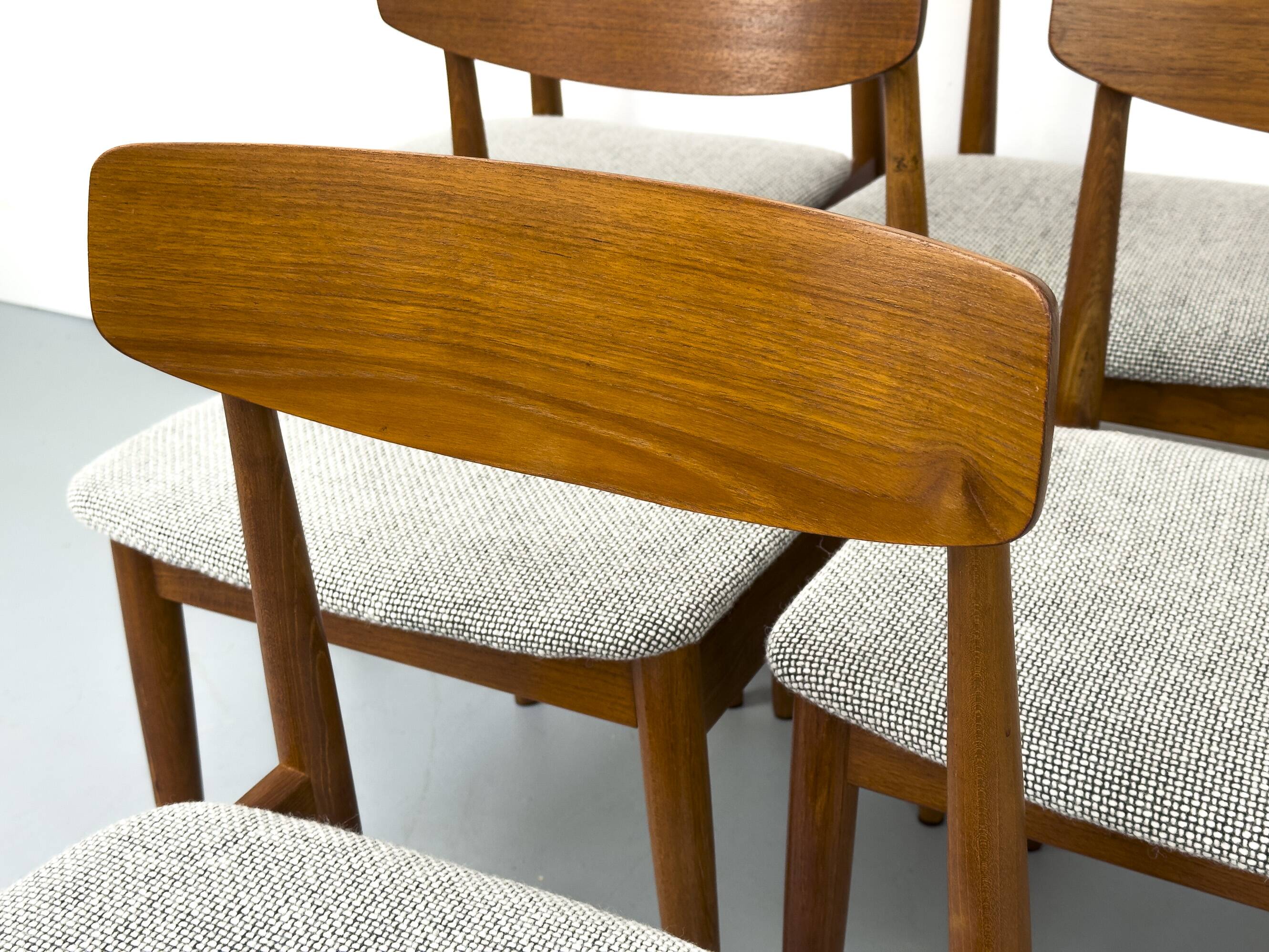 Teak and wool dining chairs by Casala, 1960s, set of 6
