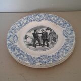Lot de 3 assiettes de Gien Les Mathurins