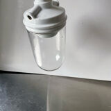 Art Deco ceiling pendant lamp in porcelain & glass
