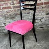 Vintage chairs 60'S Italy in wood and velvet