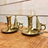 Pair of brass candlesticks