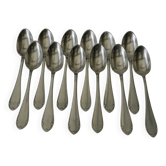 12 silver-plated metal teaspoons by ercuis.