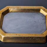 Brutalist XL pocket emptier by David Marshall, bronze and aluminum, Spain, 1980