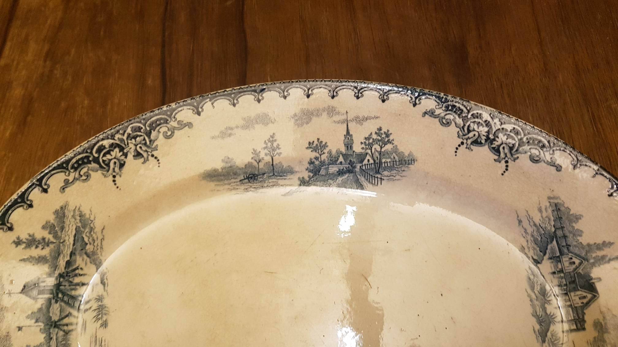 Oval dish in Iron Earth Emile Bourgeois