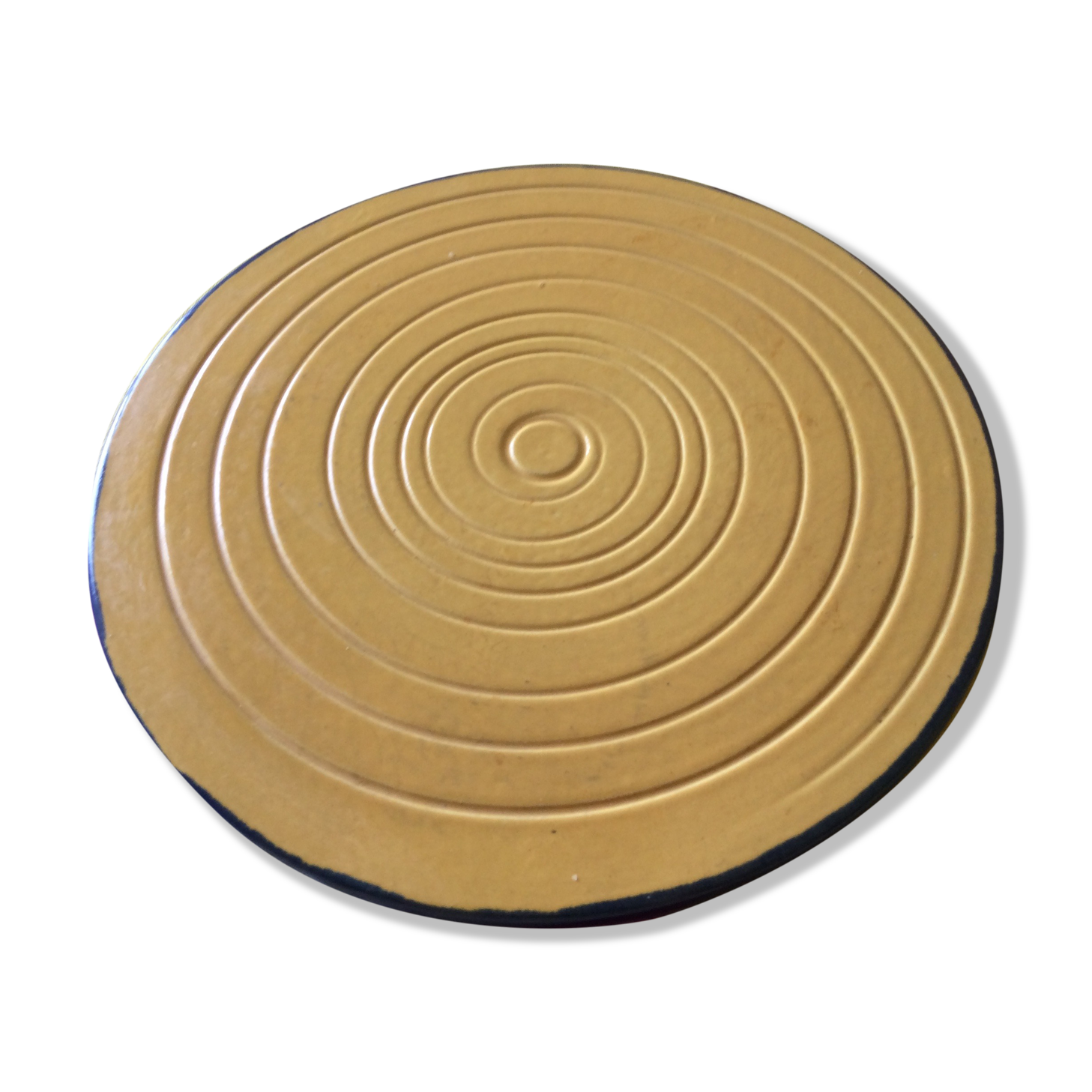 Yellow ceramic trivet