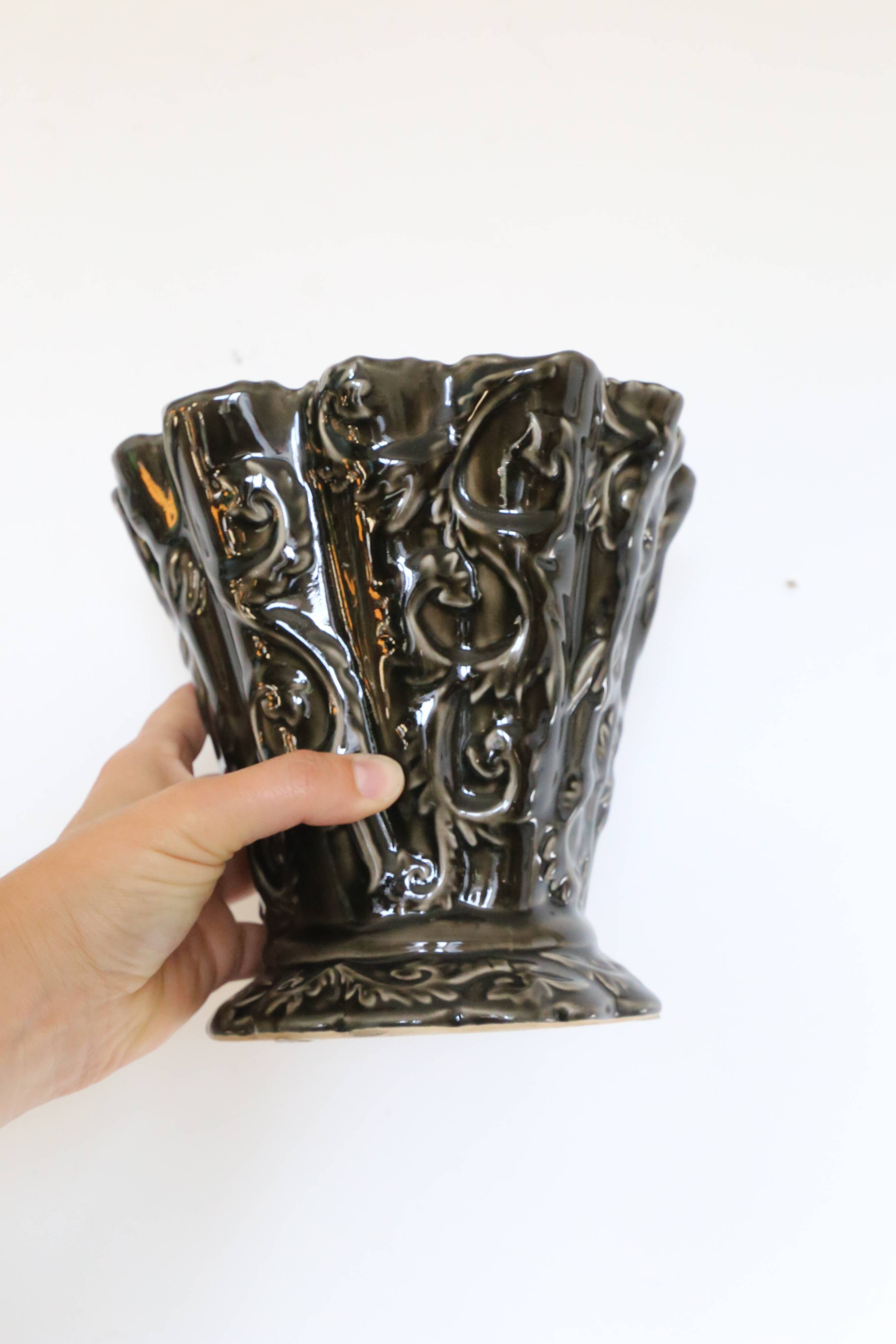 Antique ceramic pot cover, vintage