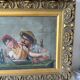 Old Italian painting oil on canvas couples unsigned