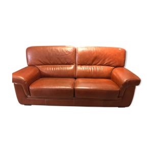 Canapé en cuir marron