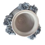 Ceramic vase from Varages in pink and blue.