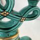 Vallauris green ceramic candle holder