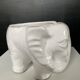 Vintage elephant cache pot in glazed ceramic