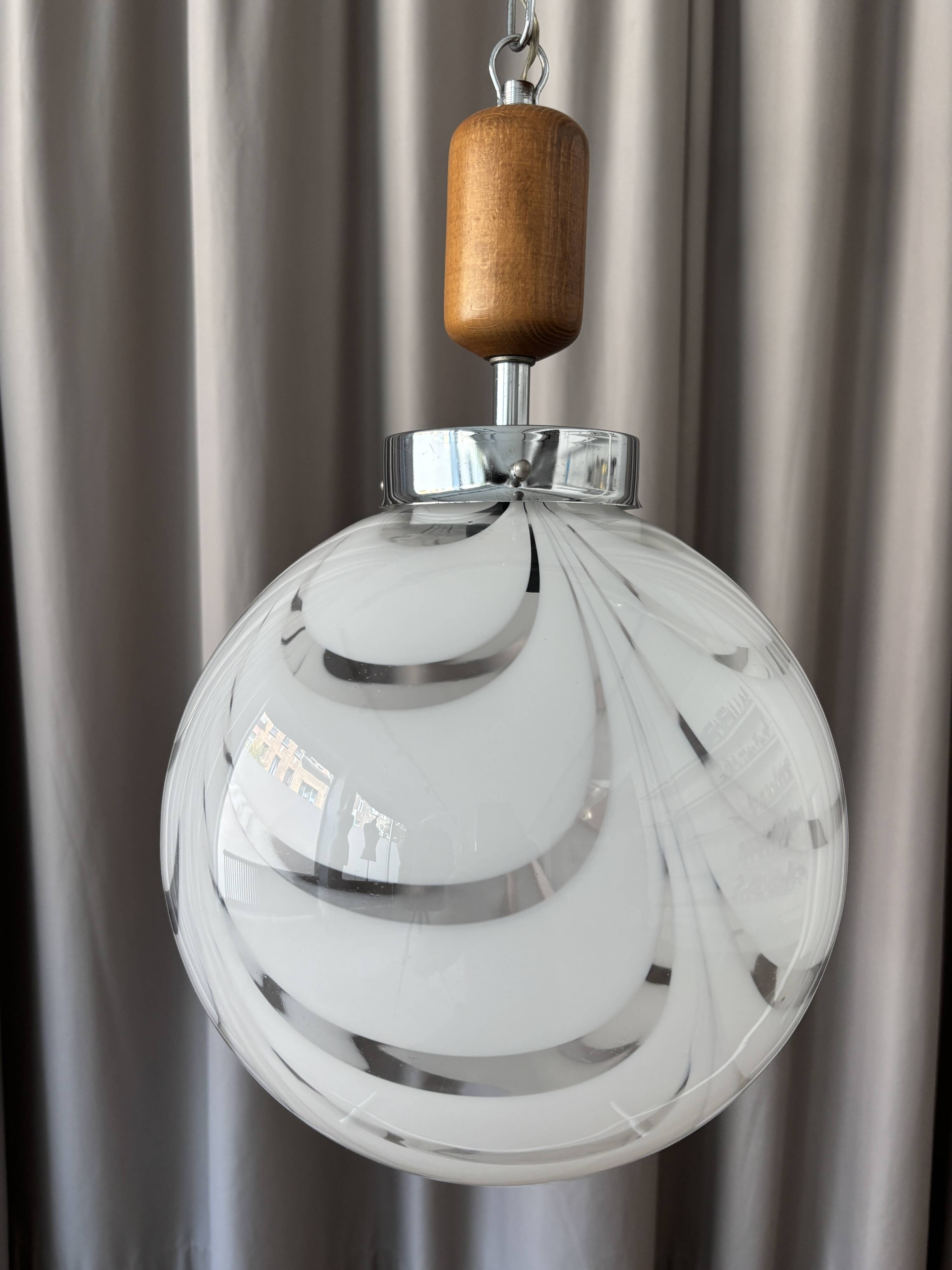 Vintage Murano glass pendant lamp – 1970s