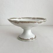 Antique Vierzon porcelain compote dish, A. Hache & cie, Art Nouveau