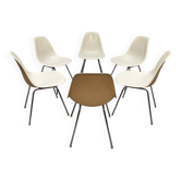 Vintage Herman Miller Fiberglass DSX dining chairs Charles & Ray Eames