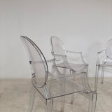 4 Louis Ghost armchairs by Philippe Starck Kartell edition