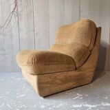 Beige velvet armchair