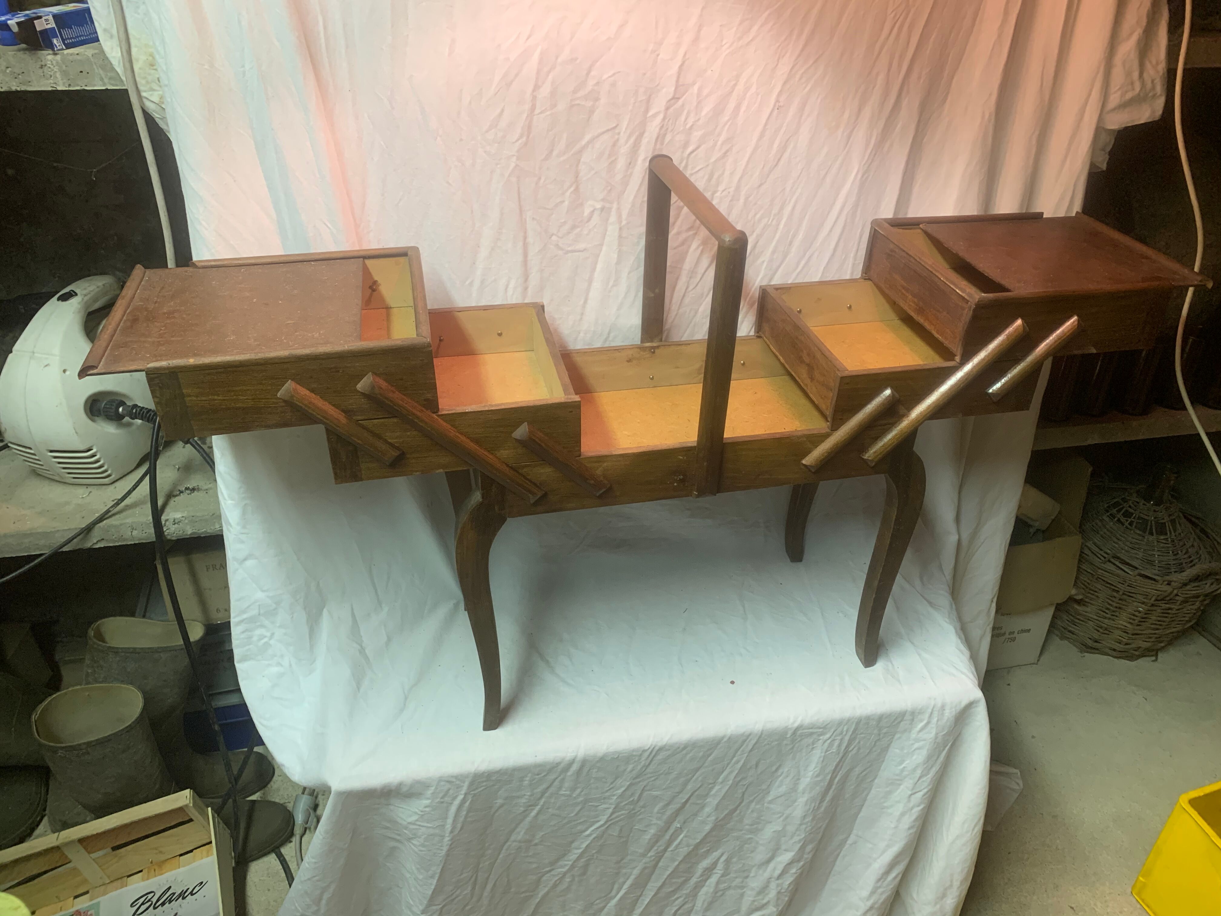 Vintage sewing cart