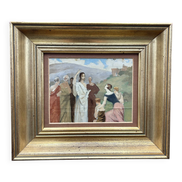 Ancient religious painting – Biblical scene