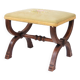 Curule Stool Empire  with Needlepoint