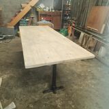 Ensemble table et bancs bois et fonte