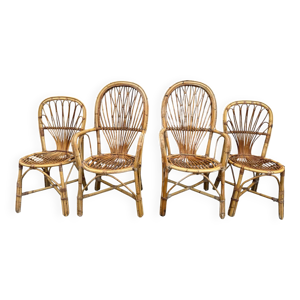 set en rotin fauteuil - chaise