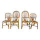Rattan set of Provençal armchair and chair from the 60s