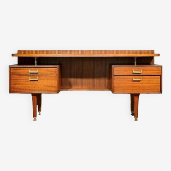 Midcentury G Plan E Gomme Floating Desk / Dressing Table In Walnut. Vintage Modern / Danish Style.