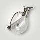 Vintage duck-shaped carafe in crystal and chrome-plated metal