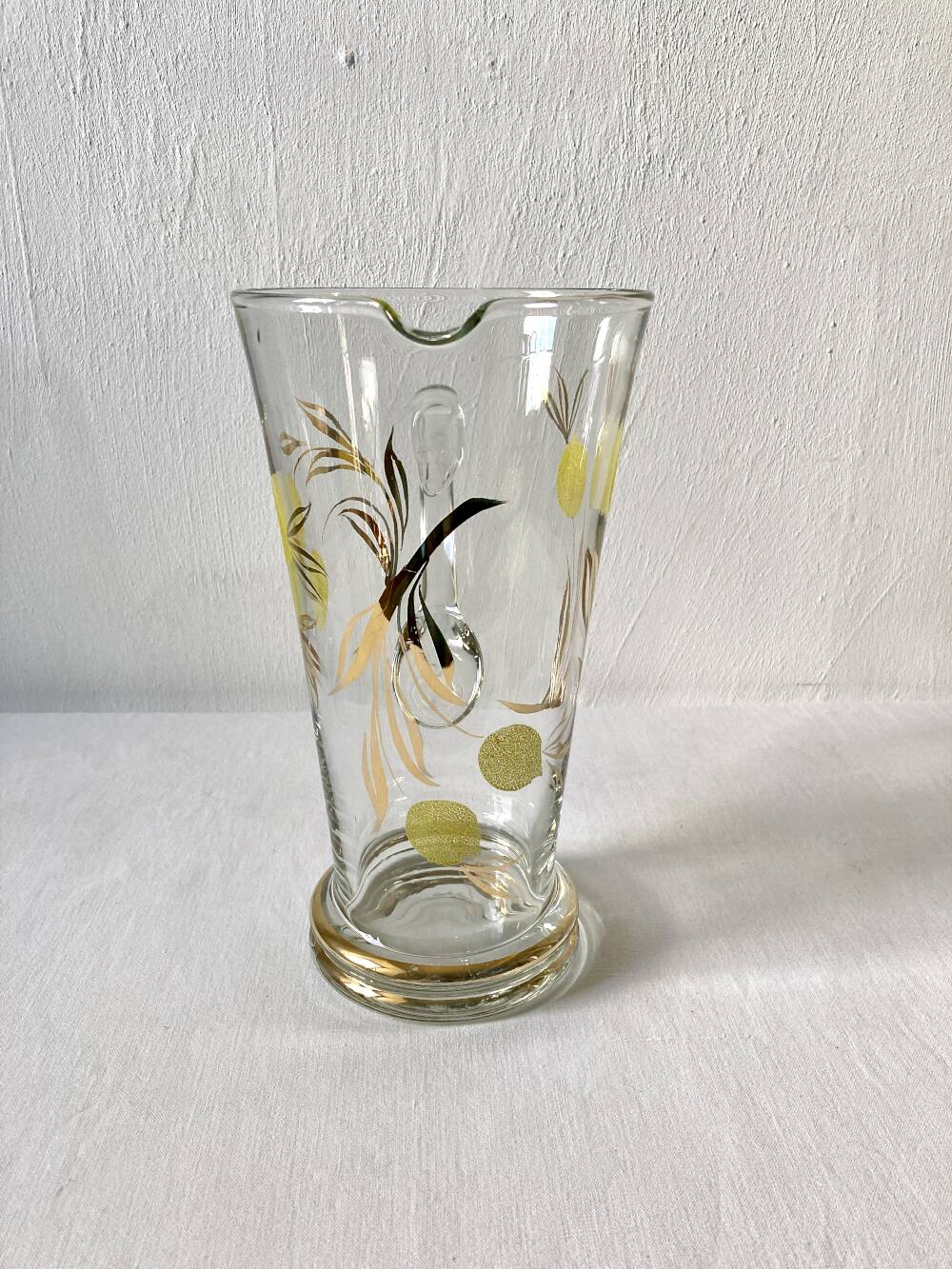 Lemonade service, lemon and golden foliage decor, France, 1960s-70s.