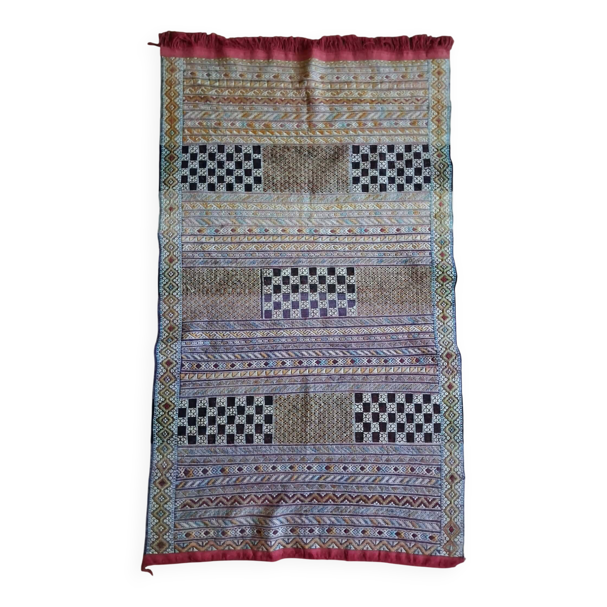 Handmade Berber Kilim Zemmour 202x117cm