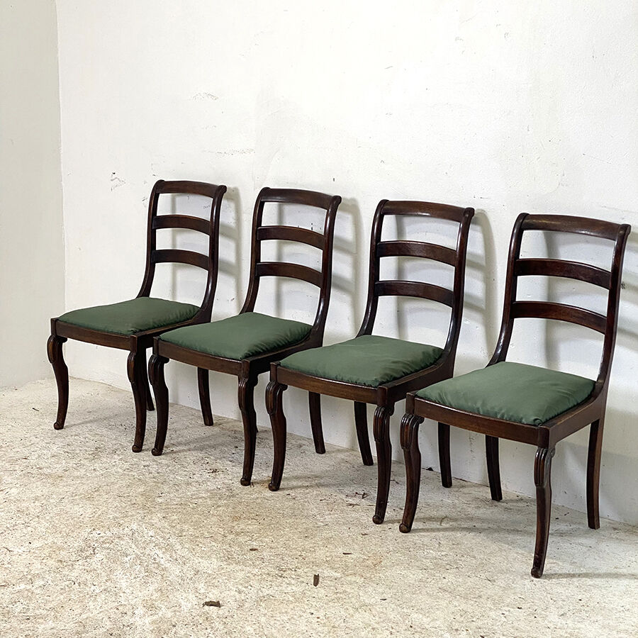 Set of 4 nineteenth century mahogany chairs