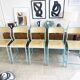Set of 5 vintage high school/laboratory stools – 1980