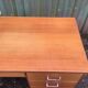 Bureau vintage en chêne à 5 tiroirs