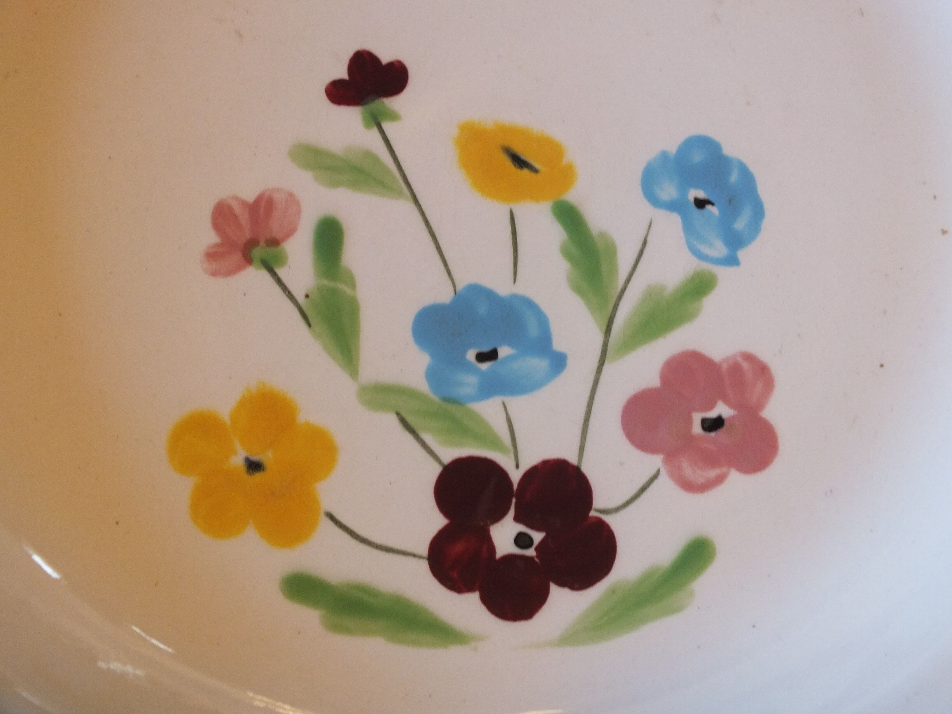 Hollow dish 50s Salins model Jocelyne - flowers