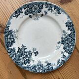 Set of 3 old flat plates Terre de Fer