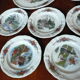 Dish and 12 plates Loux Obernai Sarreguemines Faience ancienne - Dessert service