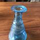 Carafe in blue chissed glass  and its pine cone-shaped cap