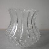 Old globe lamp shade chandelier lighting fixture in glass relief decor 16 cm