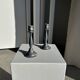 Pair of small fine candlesticks in tin H15.5