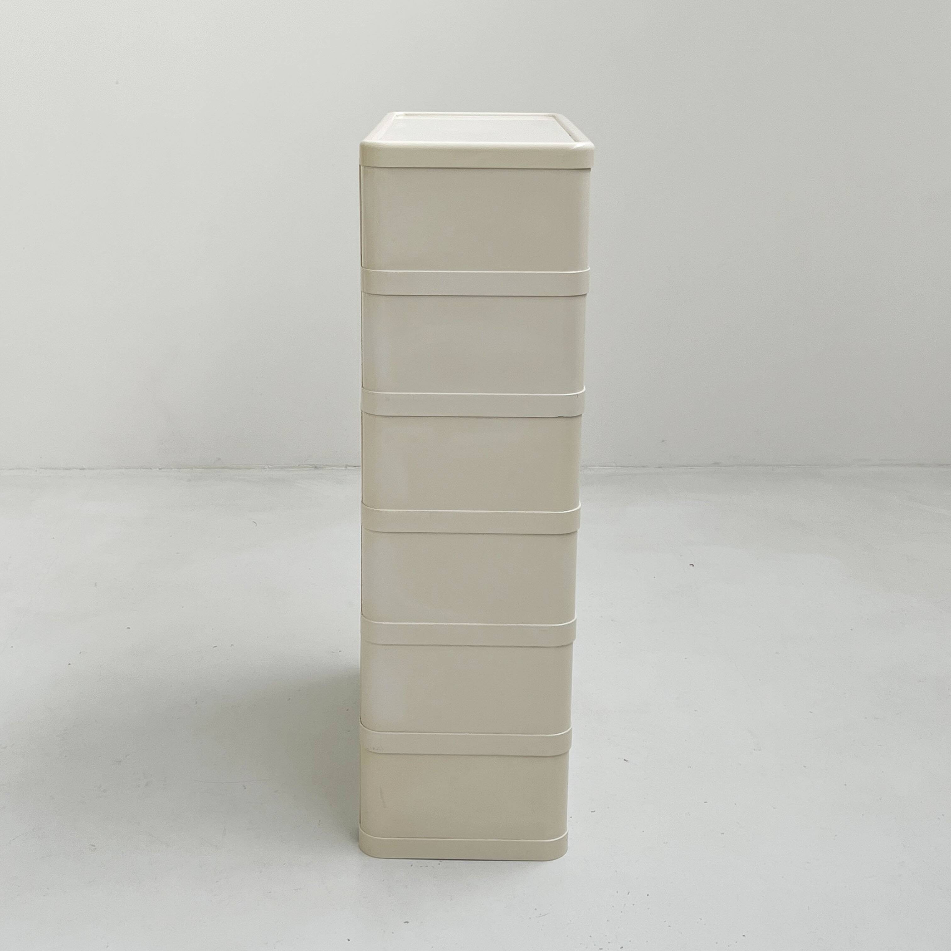 Cabinet blanc modèle “4964” par olaf von bohr pour kartell, 1970