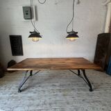 Table industrielle en bois