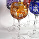 Coloured glasses from the Etzel crystal factory in Bitche Saint Louis