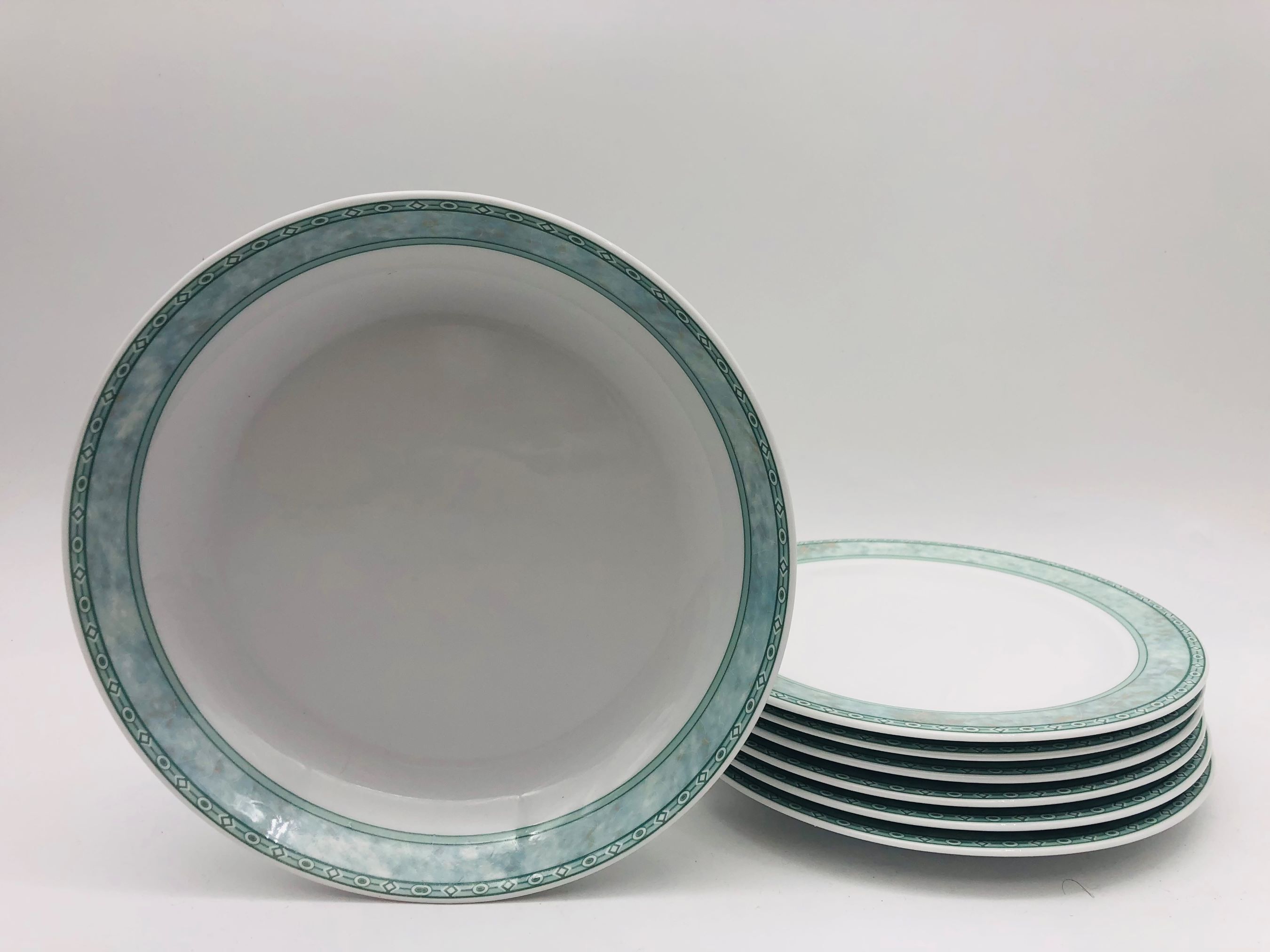 6 dessert plates and serving dish, graf von henneberg