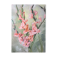Tableau HST "Bouquet de Glaïeuls roses du jardin" Fleurs