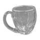 Superb signed baccarat crystal mug cup / vintage / 1300 gr